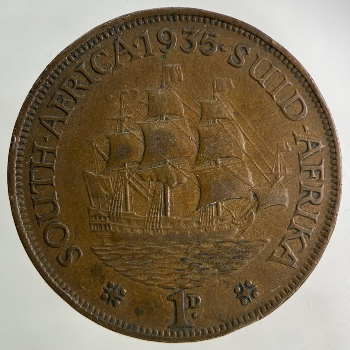 1935 South Africa One Penny Coin | Very High Grade