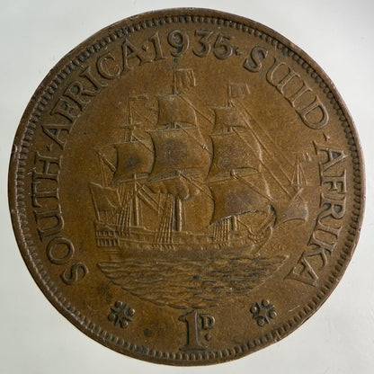 1935 South Africa One Penny Coin | Very High Grade