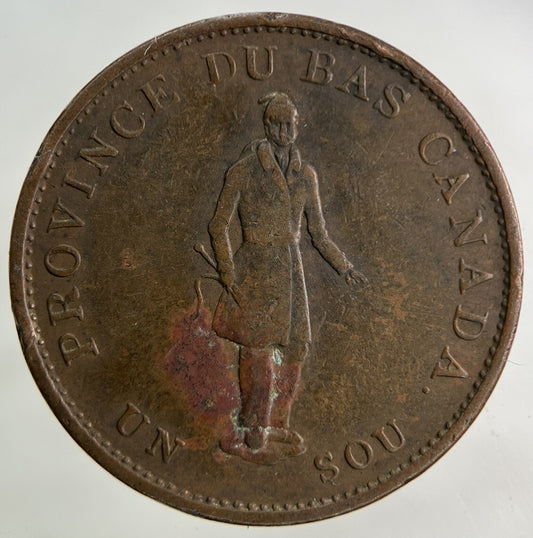 1837 Canada Bank Token Half-Penny Coin | Fine Collectable Grade