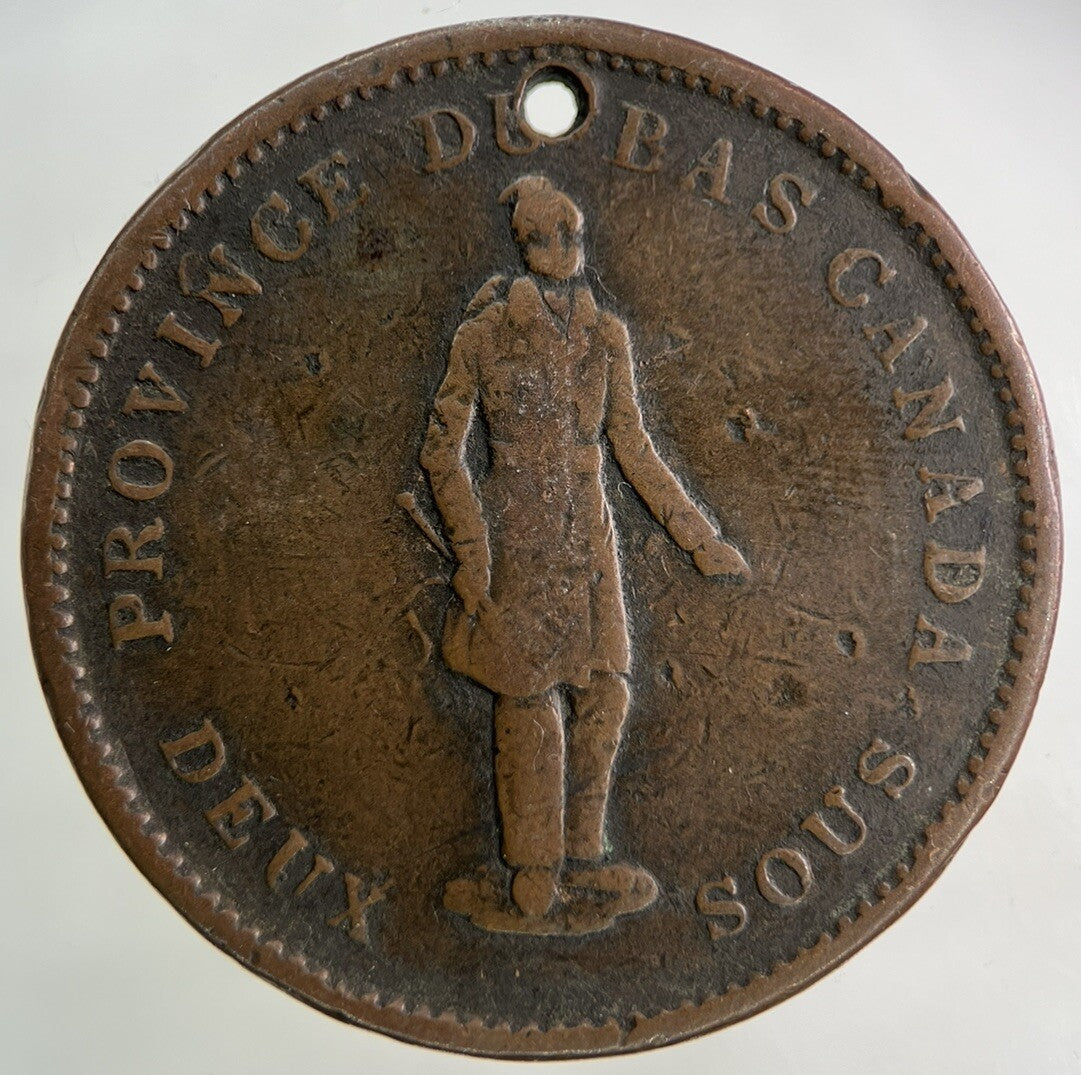 1837 Canada Bank Token One Penny Coin | Fine Collectable Grade