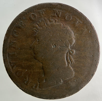 1823 Canada Nova Scotia Half-Penny Coin | Fair Grade