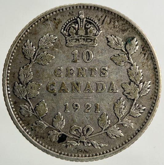 1921 Canada 10 Cents Silver Coin | Collectable Grade