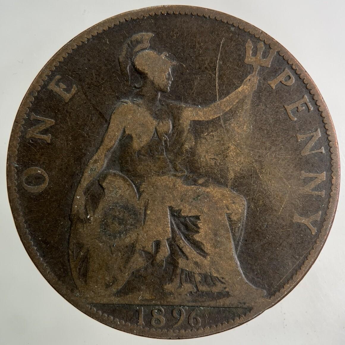 1896 Victoria One Penny Coin | Collectable Grade