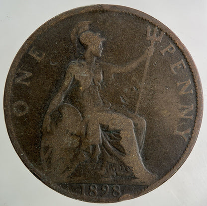 1898 Victoria One Penny Coin | Collectable Grade