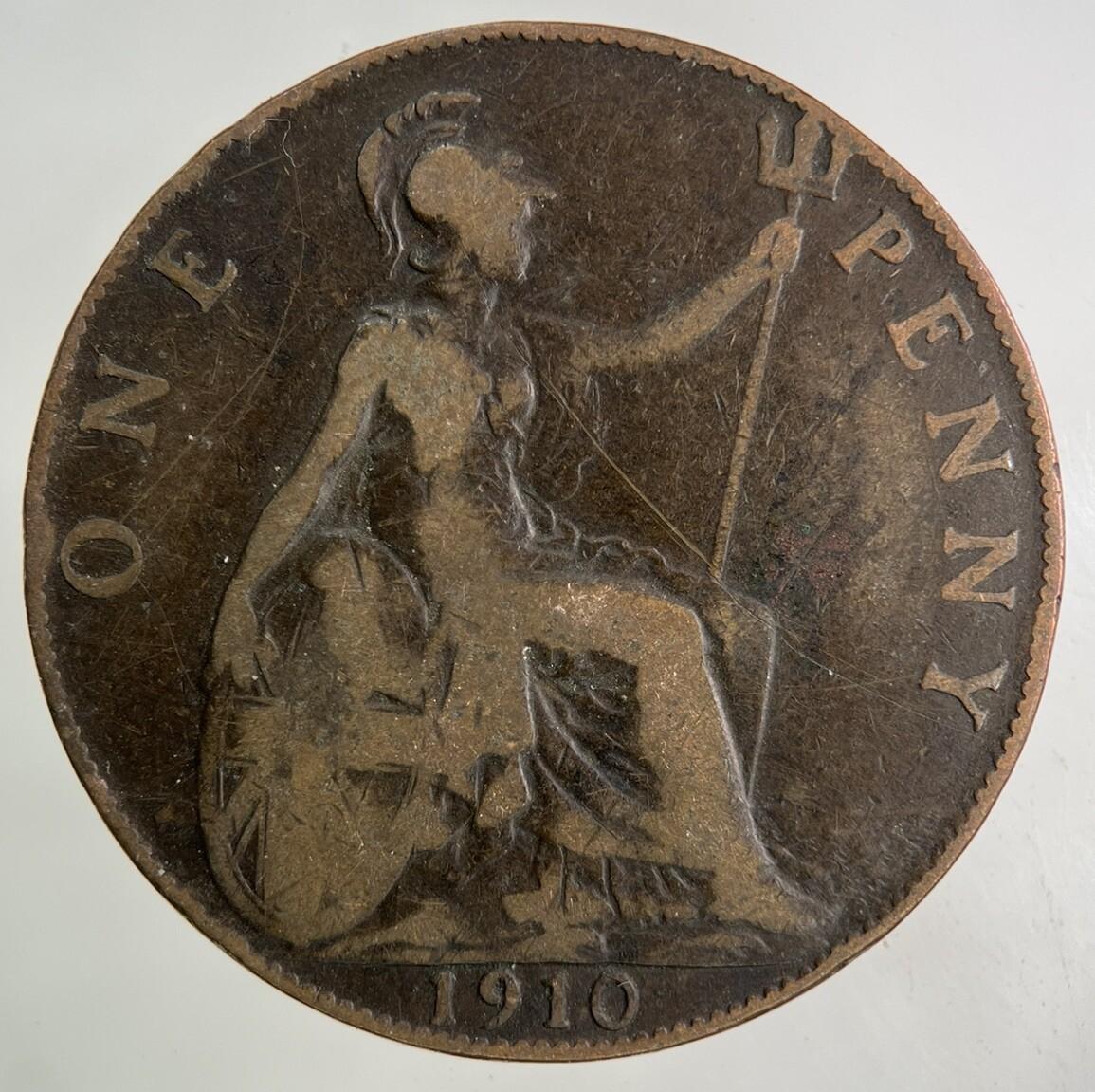 1910 Edward VII One Penny Coin | Collectable Grade