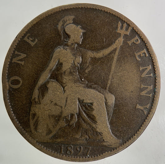 1897 Victoria One Penny Coin | Collectable Grade