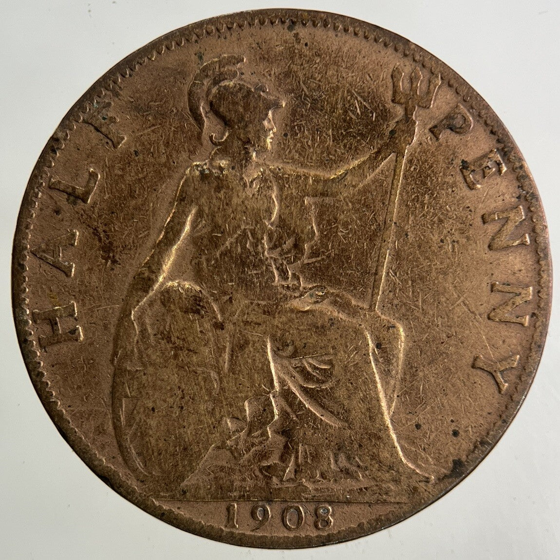 1908 Edward VII Half-Penny Coin | Collectable Grade
