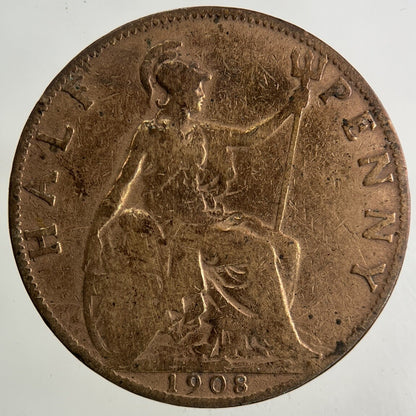 1908 Edward VII Half-Penny Coin | Collectable Grade