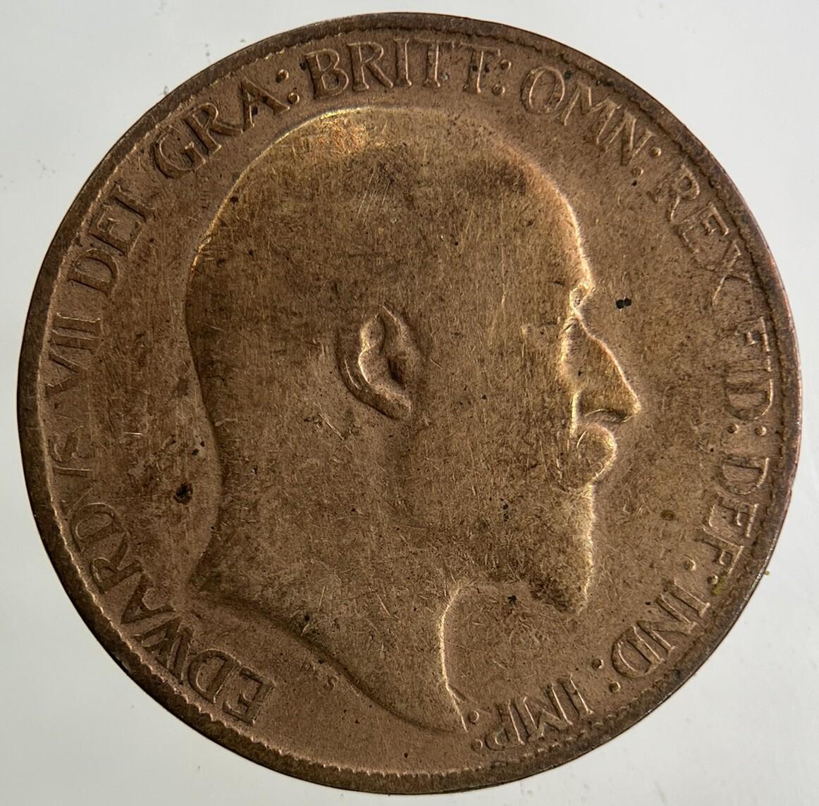 1908 Edward VII Half-Penny Coin | Collectable Grade
