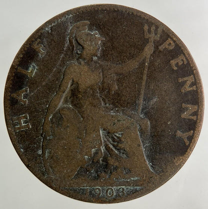 1903 Edward VII Half-Penny Coin | Fair Grade