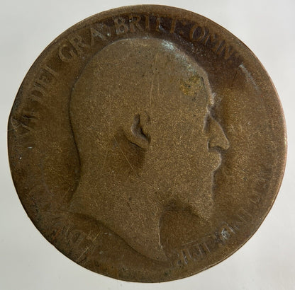 1909 Edward VII Half-Penny Coin | Fair Grade