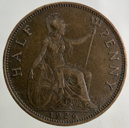 1926 George V Half-Penny Coin | Very High Grade