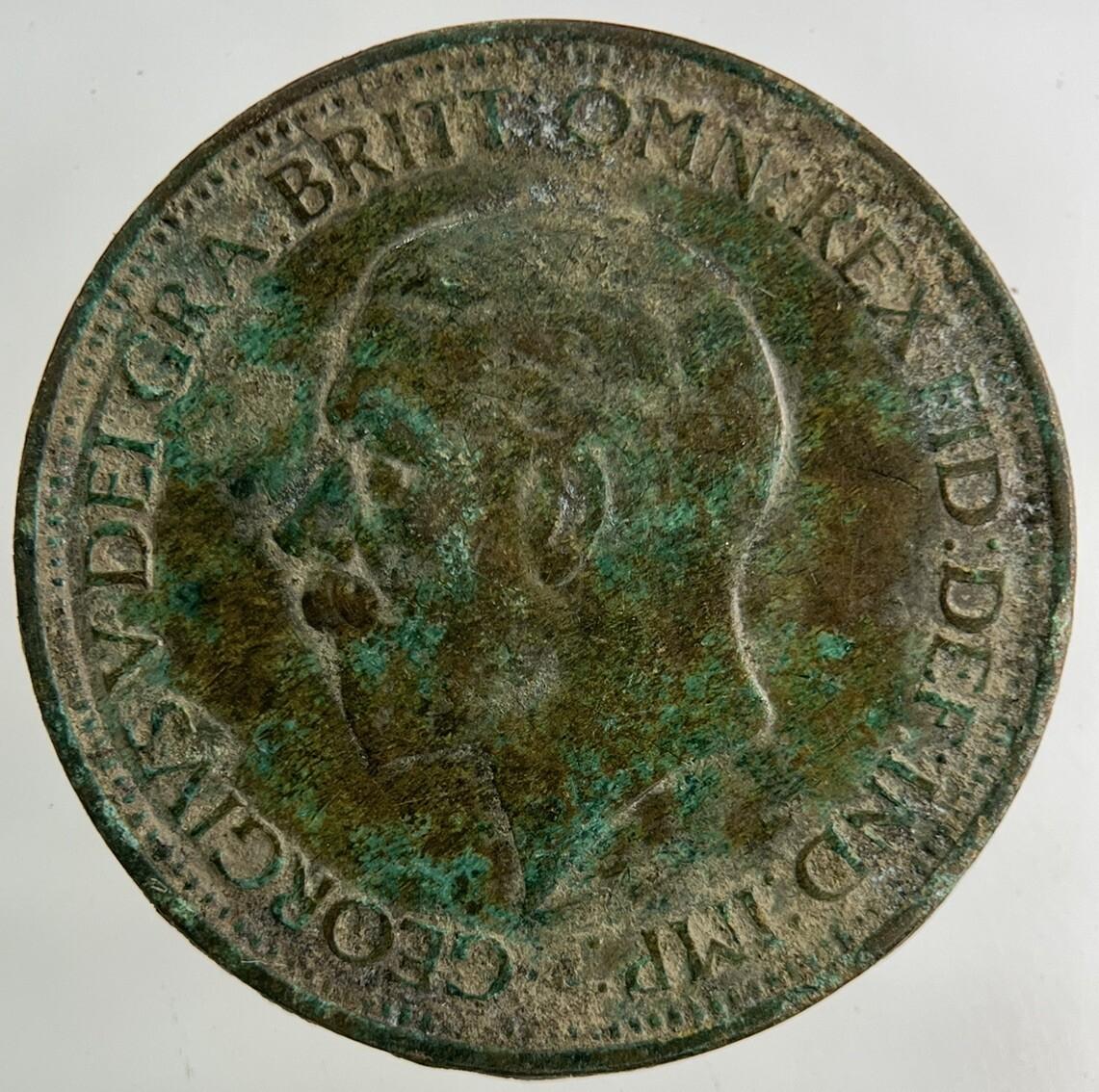 1935 George V Half-Penny Coin | Very High Grade