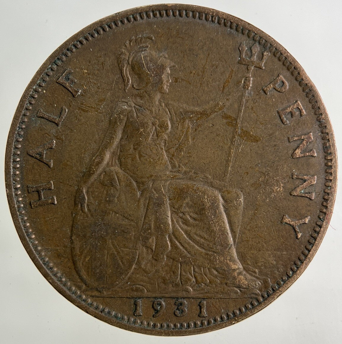 1931 George V Half-Penny Coin | Fine Collectable Grade