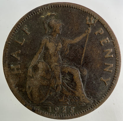 1925 George V Half-Penny Coin | Collectable Grade