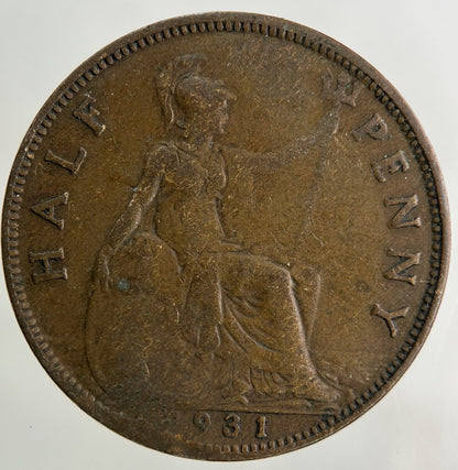 1931 George V Half-Penny Coin | Collectable Grade