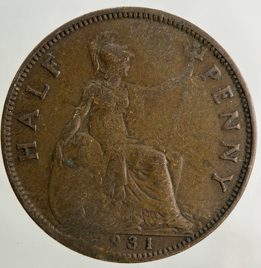 1931 George V Half-Penny Coin | Collectable Grade