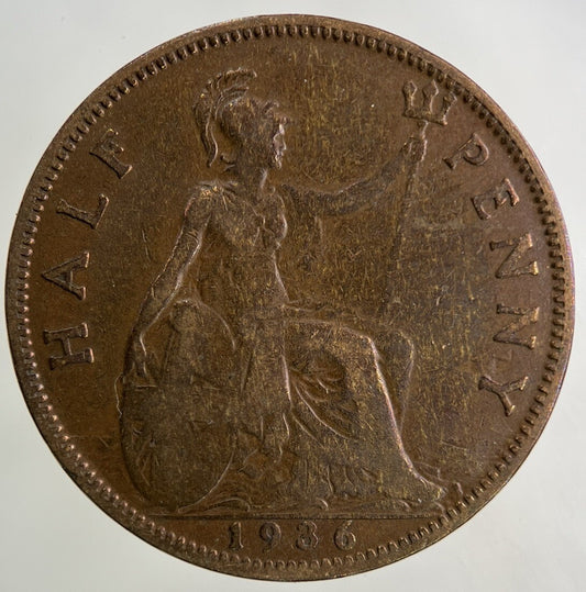 1936 George V Half-Penny Coin | Collectable Grade