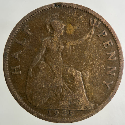 1929 George V Half-Penny Coin | Collectable Grade