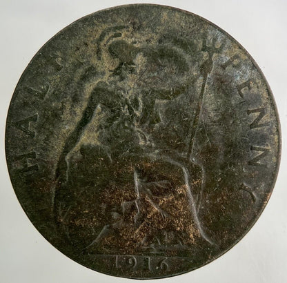 1916 George V Half-Penny Coin | Collectable Grade