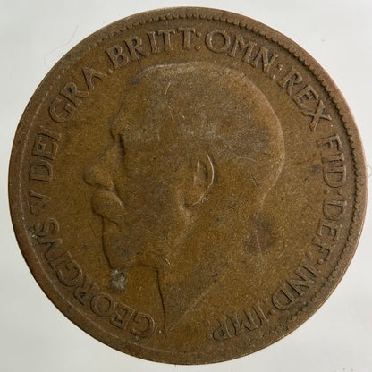 1924 George V Half-Penny Coin | Fair Grade