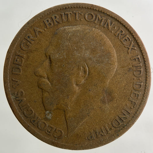 1924 George V Half-Penny Coin | Fair Grade