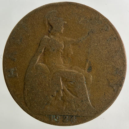 1924 George V Half-Penny Coin | Fair Grade