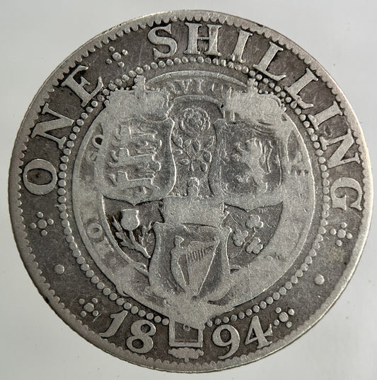 1894 Victoria Shilling Silver Coin | Collectable Grade
