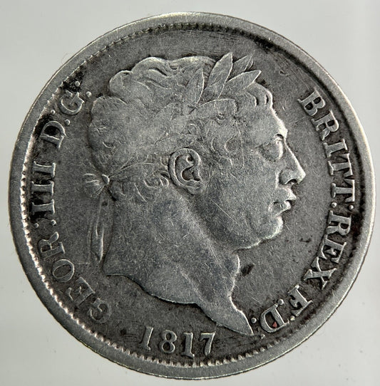 1817 George III 3rd Shilling Silver Coin | Fine Collectable Grade