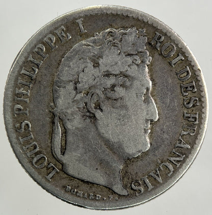 1833 France 1/2 Half Franc Silver Coin | Fine Collectable Grade