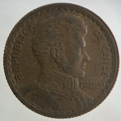 1943 Chile 1 Un Peso Coin | Fine Collectable Grade