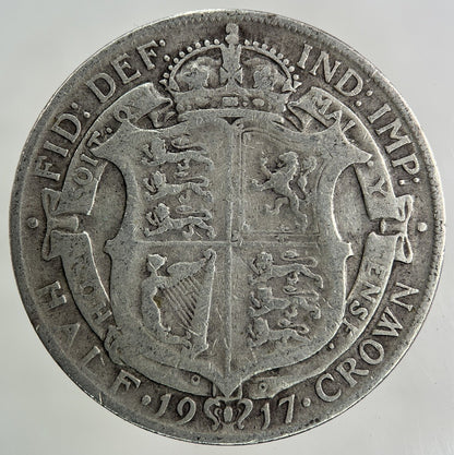 1917 George V Half-Crown Silver Coin | Fine Collectable Grade