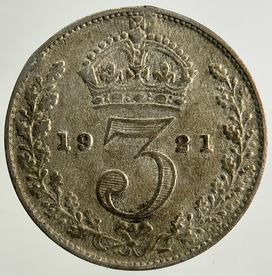1921 George V Threepence Silver Coin | Very High Grade