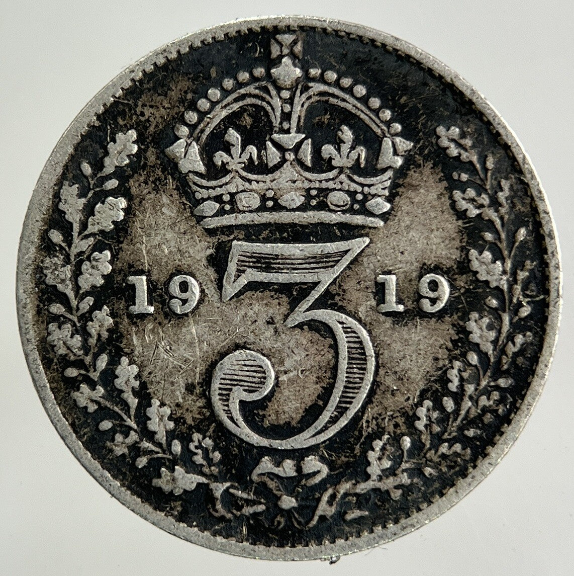 1919 George V Threepence Silver Coin | Very High Grade