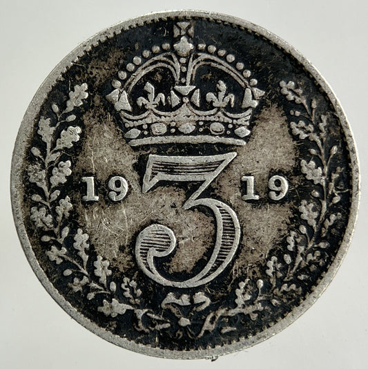 1919 George V Threepence Silver Coin | Very High Grade