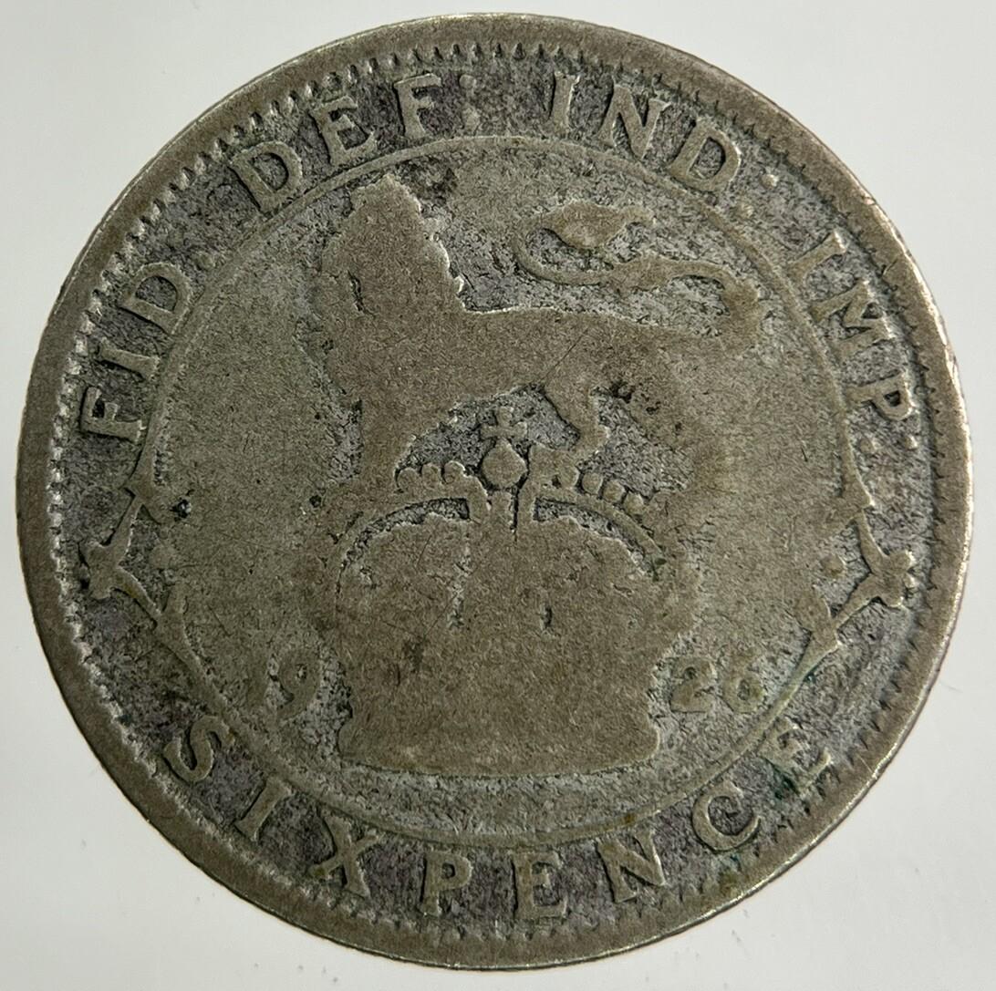 1926 George V Sixpence Silver Coin | Fair Grade
