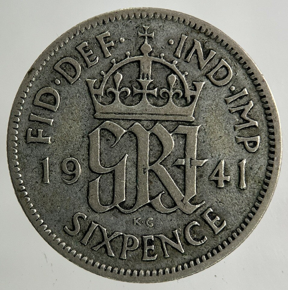 1941 George VI Sixpence Silver Coin | Fine Collectable Grade
