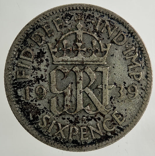 1939 George VI Sixpence Silver Coin | Fine Collectable Grade