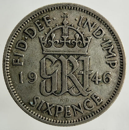 1946 George VI Sixpence Silver Coin | Fine Collectable Grade