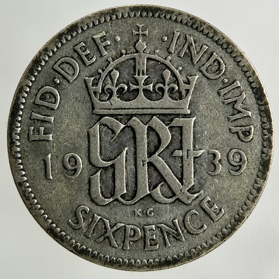 1939 George VI Sixpence Silver Coin | Fine Collectable Grade