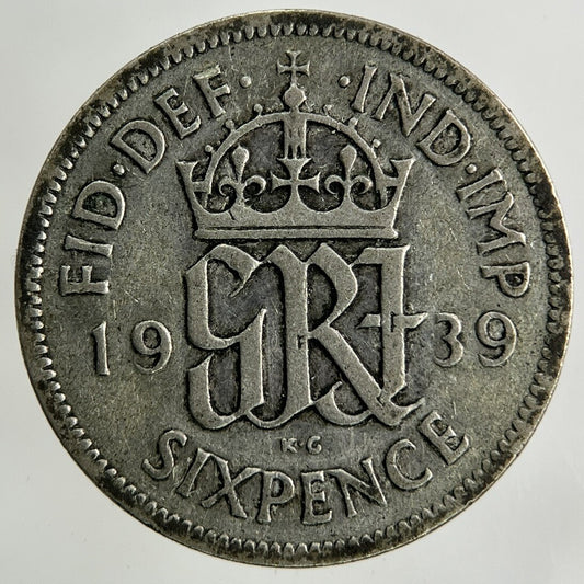 1939 George VI Sixpence Silver Coin | Fine Collectable Grade
