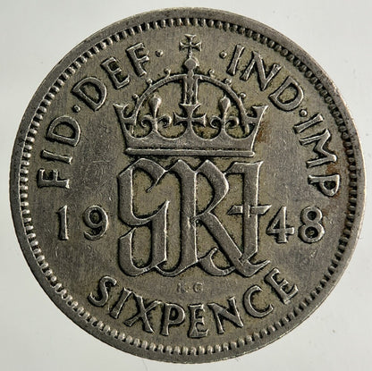 1948 George VI Sixpence Coin | Fine Collectable Grade