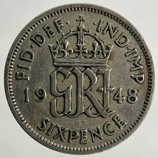 1948 George VI Sixpence Coin | Fine Collectable Grade