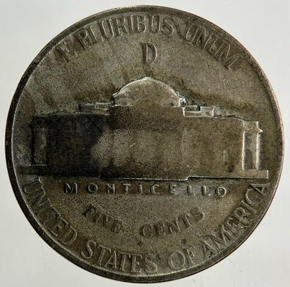 1944-D US USA Jefferson War Nickel Silver Coin | Collectable Grade