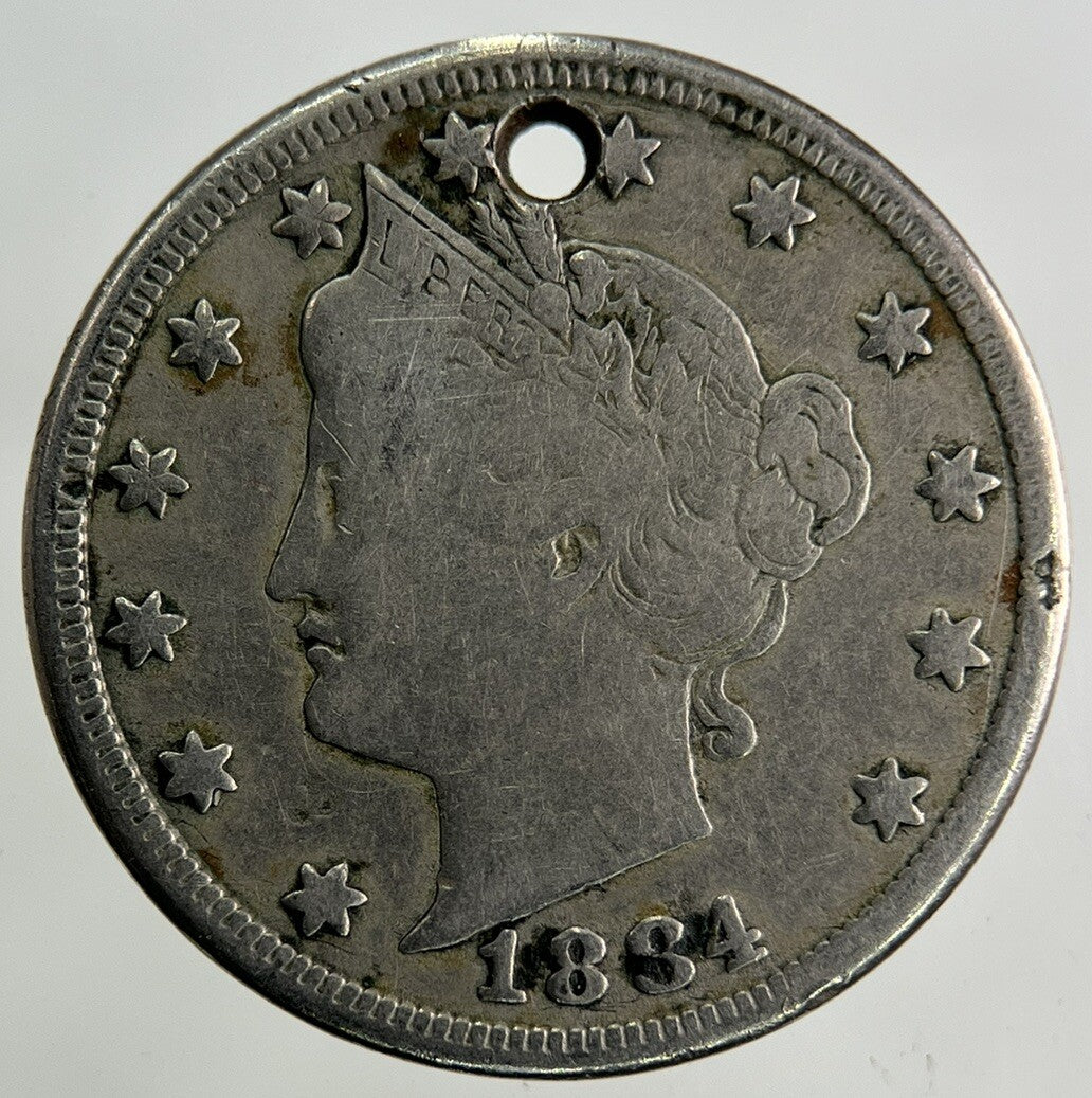 1884 US USA 5 Cents Nickel Coin | Collectable Grade