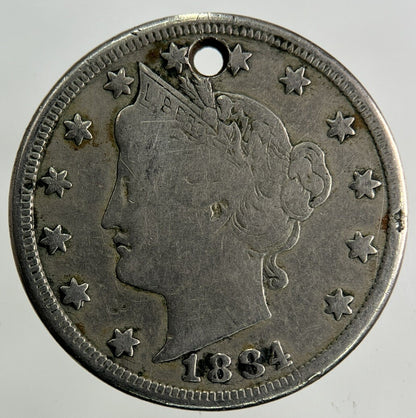 1884 US USA 5 Cents Nickel Coin | Collectable Grade