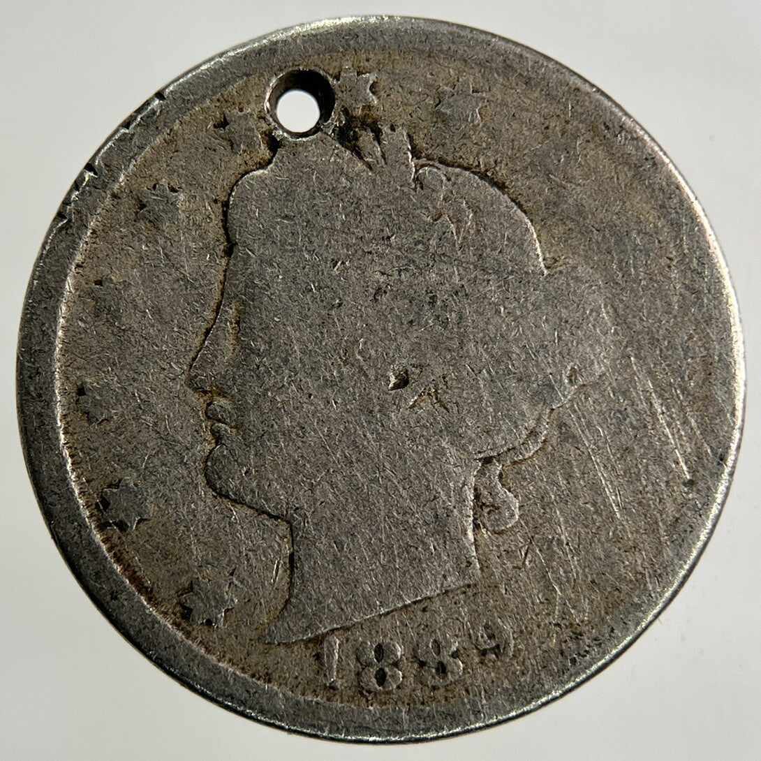 1889 US USA 5 Cents Nickel Coin | Fair Grade