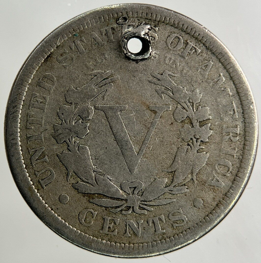 1906 US USA 5 Cents Nickel Coin | Fair Grade