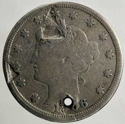 1906 US USA 5 Cents Nickel Coin | Fair Grade