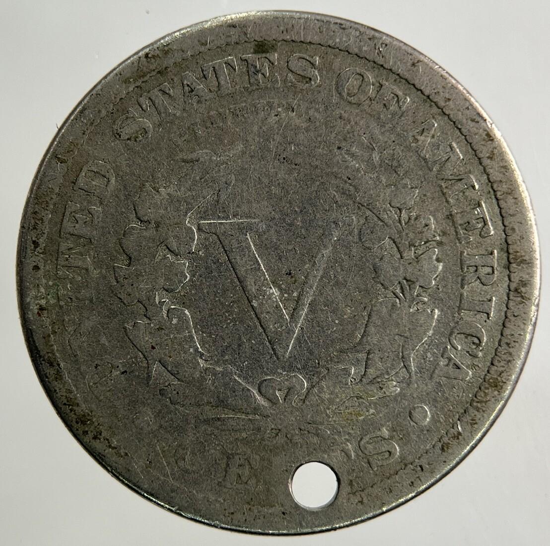 1900 US USA 5 Cents Nickel Coin | Fair Grade